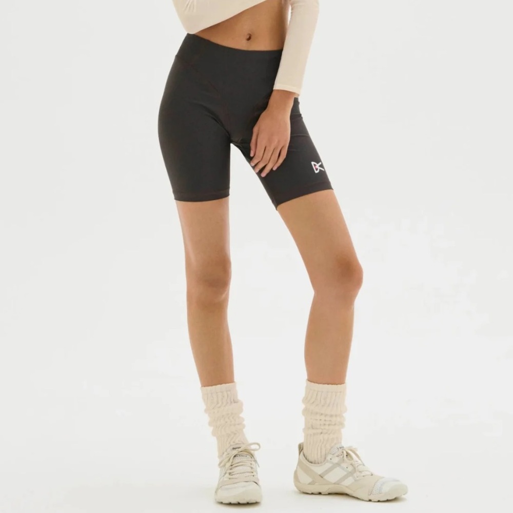 District Vision 7 inch Pocketed Half Tights Brown Activewear Shorts